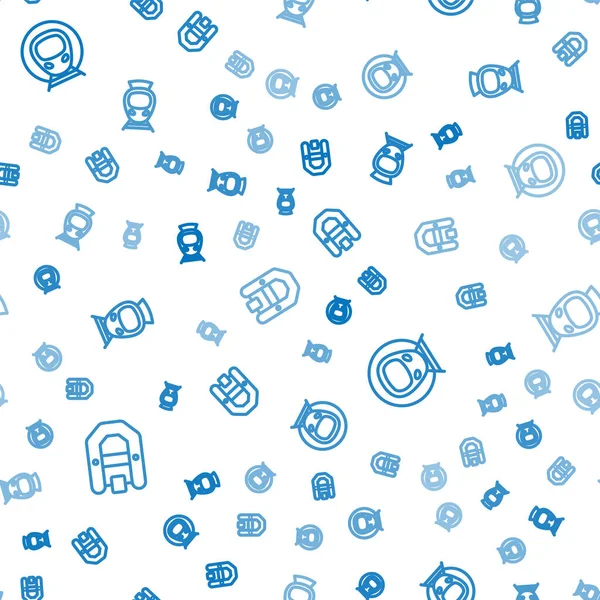 Rafting teknesi, tren, tren ve tramvay hatlarını kusursuz bir şekilde ayarlayın. Vektör.