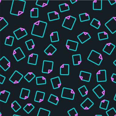 Satır Dosya simgesi siyah arkaplanda izole edilmiş kusursuz desen. Kontrol listesi simgesi. İş konsepti. Vektör