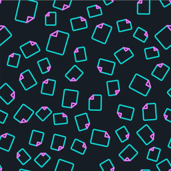 Satır Dosya simgesi siyah arkaplanda izole edilmiş kusursuz desen. Kontrol listesi simgesi. İş konsepti. Vektör