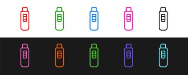 Hamilelik testi simgesi siyah beyaz arkaplanda izole edildi. Vektör