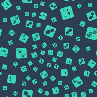 İnsan ayak izi ayakkabıları, kurbağa pençesi ve kusursuz desen. Vektör