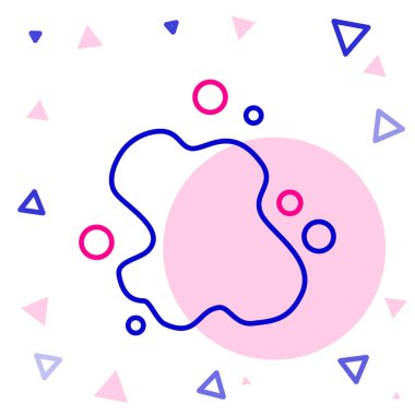 Beyaz arka planda çizgi suyu ikonu izole edildi. Renkli taslak konsepti. Vektör