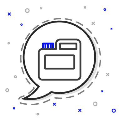 Çizgi boyası, guaj, kavanoz, beyaz arka planda izole edilmiş boya ikonu. Renkli taslak konsepti. Vektör