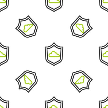 Çizgi Hava Durumu ikonu beyaz arkaplanda izole edilmiş pürüzsüz desen. Vektör