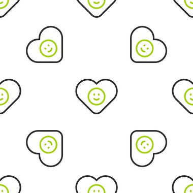 Çizgi İyi ilişki simgesi beyaz arkaplanda izole edilmiş kusursuz desen. Romantik ilişki mi yoksa hoş bir tanışma konsepti mi? Vektör