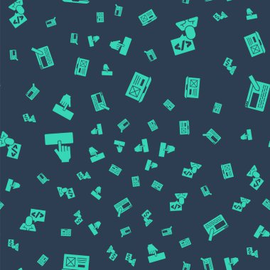 UI ya da UX tasarımı, Front end geliştirme, klavye ve pürüzsüz desen ayarlayın. Vektör.