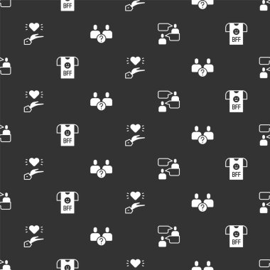 İki Oturan Adam 'ı konuşturmak, BFF ya da sonsuza kadar en iyi arkadaş olmak, keyifli bir ilişki ve kusursuz bir düzen içinde karmaşıklaşmak. Vektör