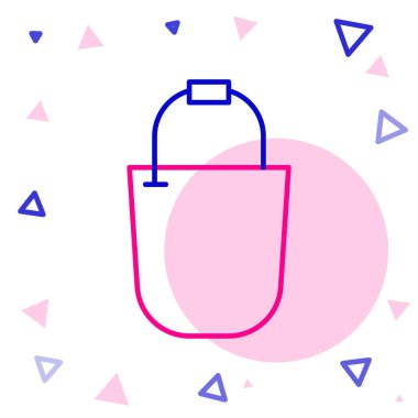 Satır Kovası simgesi beyaz arkaplanda izole edildi. Renkli taslak konsepti. Vektör