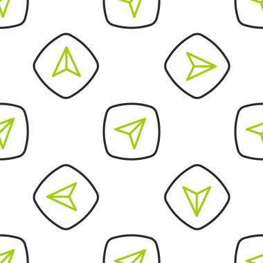 Şehir haritası gezinme simgesinin çizgi bilgileri beyaz arkaplanda izole edilmiş kusursuz desen. Arayüz tasarımı. Yer belirleme konsepti. Vektör