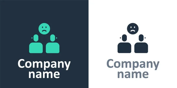 Logotipo Icona Relazione Complicata Isolata Sfondo Bianco Cattiva Comunicazione Colleghi — Vettoriale Stock