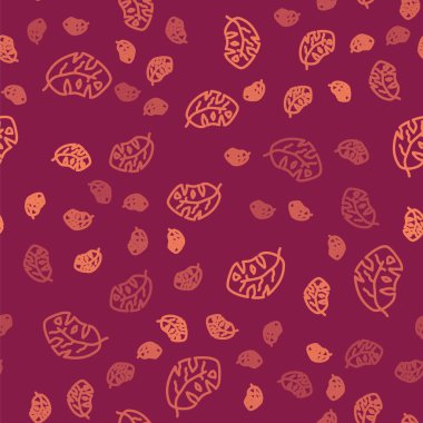 Palmiye ağacı ikonunun kahverengi çizgili tropikal yaprakları kırmızı arka planda izole edilmiş. Vektör.