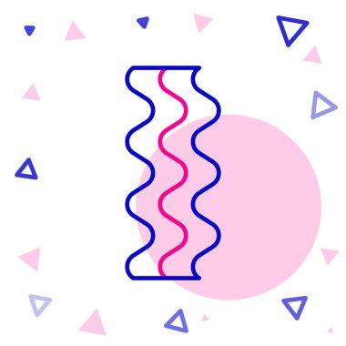 Çizgi pastırma çizgisi simgesi beyaz arkaplanda izole edildi. Renkli taslak konsepti. Vektör