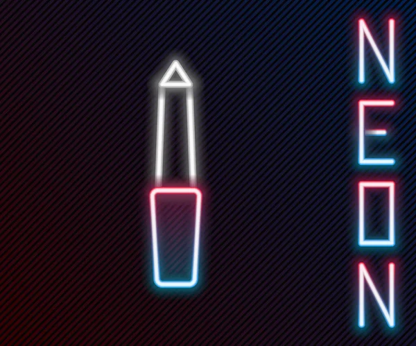 Leuchtende Neon Line Nagelfeile Symbol isoliert auf schwarzem Hintergrund. Maniküre-Werkzeug. Buntes Rahmenkonzept. Vektor — Stockvektor