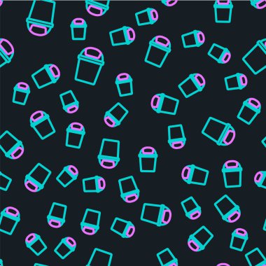 Çöp kutusu simgesi siyah arkaplanda izole edilmiş. Çöp kutusu tabelası. Sepet simgesini geri dönüştür. Ofis çöpü ikonu. Vektör