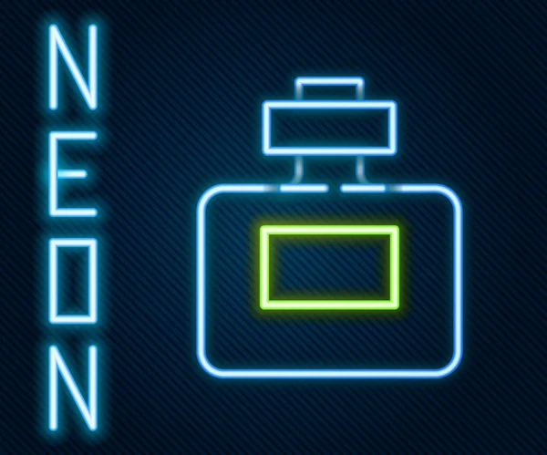 Ragyogó neon vonal Parfüm ikon elszigetelt fekete háttérrel. Színes vázlat koncepció. Vektor — Stock Vector