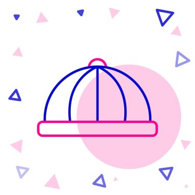 Çizgi Bebeği şapkası simgesi beyaz arkaplanda izole edildi. Renkli taslak konsepti. Vektör