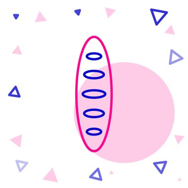 Fransız ekmeği simgesi beyaz arka planda izole edilmiş. Renkli taslak konsepti. Vektör