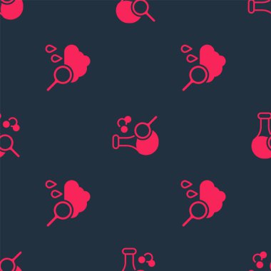 Bulut 'u yağmurla ve test tüpüyle kusursuz bir kalıba sokun. Vektör