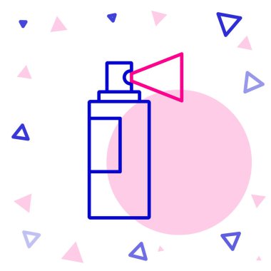 Beyaz arkaplanda çizgi parfüm ikonu izole edildi. Renkli taslak konsepti. Vektör