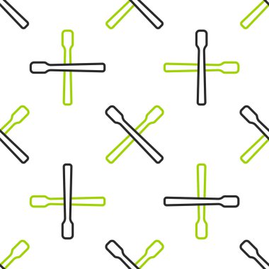 Çizgi Davul simgesi beyaz arkaplanda izole edilmiş pürüzsüz desen. Müzik aleti. Vektör