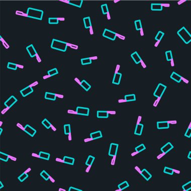 Çizgi Saucepan simgesi siyah arkaplanda izole edilmiş. Ot pişiriyorum. Haşlama ya da güveç besin sembolü. Vektör