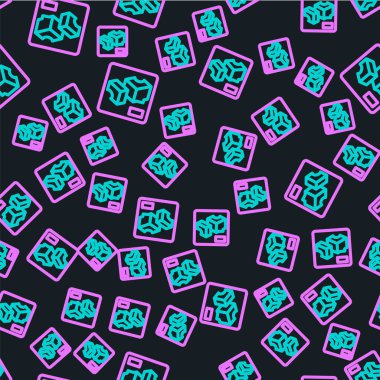 3D satır yazıcı simgesi siyah arkaplanda izole edilmiş. 3D baskı. Vektör