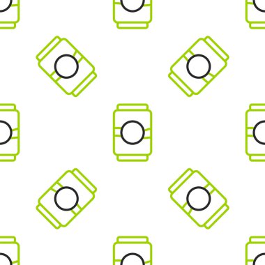 Çizgi Birası beyaz arkaplanda izole edilmiş kusursuz desen oluşturabilir. Vektör