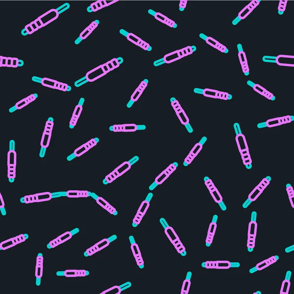 Çizgi Ses simgesi siyah arkaplanda izole edilmiş. Bağlantı ses ekipmanları için ses kablosu. Fiş kablosu. Müzik aleti. Vektör