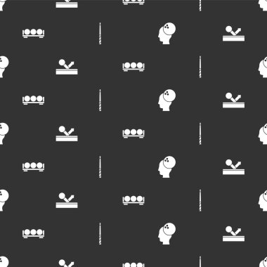 Bowling topunu hazırla, bilardo, topları dik konuma getir ve kusursuz desende işaret ver. Vektör