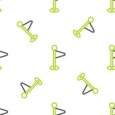 Çizgi Bayrağı simgesi beyaz arkaplanda izole edilmiş kusursuz desen. Yer belirleyici sembol. Vektör