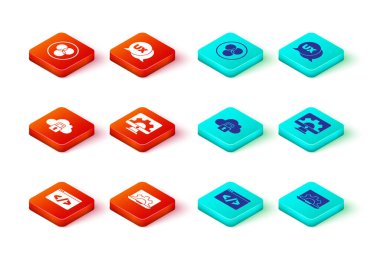 Ön uç geliştirme, Web, Bulut bilgisayar kilidi, UI veya UX tasarımı ve RGB ve CMYK renk karıştırma simgesini ayarla. Vektör