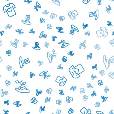 Gönüllü ekip ağaç dikecek, kıyafet bağışında bulunacak ve kan akacak. Vektör