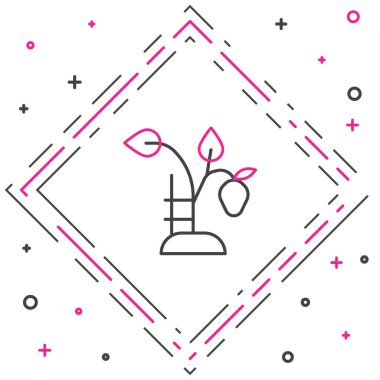 Beyaz arka planda izole edilmiş dut ikonu olan Çilek Çileği çizgisi. Renkli taslak konsepti. Vektör