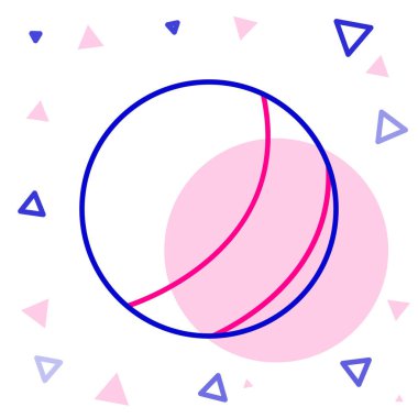 Line Beach top ikonu beyaz arkaplanda izole edildi. Çocuk oyuncağı. Renkli taslak konsepti. Vektör