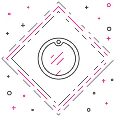 Çizgi kesme tahtası simgesi beyaz arkaplanda izole edildi. Kesme tahtası sembolü. Renkli taslak konsepti. Vektör.