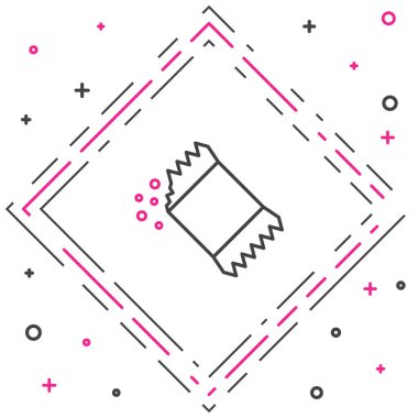 Beyaz arkaplanda karabiber ikonu satırı izole edildi. Renkli taslak konsepti. Vektör