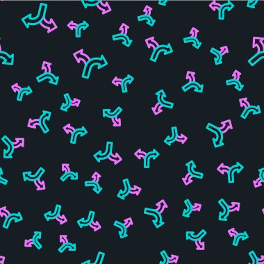 Line Road trafik tabelası. Simge simgesi siyah arkaplanda izole edilmiş. İşaretçi sembolü. İzole sokak bilgi levhası. Yön tabelası. Vektör