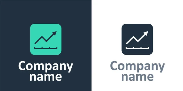 Logotipo Crecimiento Financiero Icono Aumento Aislado Sobre Fondo Blanco Aumento — Vector de stock