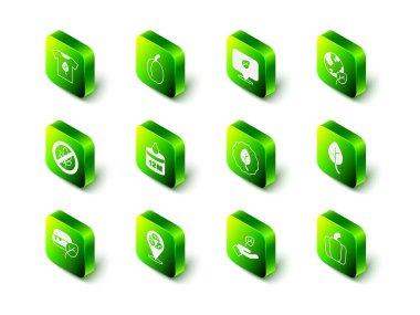 Erik meyvesi, vegan besin diyeti, toprak küresi ve yaprak, yaprak ya da yaprak, dolma biber, bitki ve ikon. Vektör