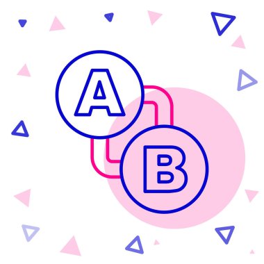 Satır Rotası konumu simgesi beyaz arkaplanda izole edildi. Harita işaretçisi işareti. Yol ya da yol kavramı. GPS navigatörü. Renkli taslak konsepti. Vektör