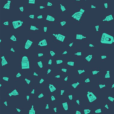 Krem ya da losyon kozmetik tüpü, terleme önleyici deodorant rulosu ve Epilatörü pürüzsüz desene ayarlayın. Vektör