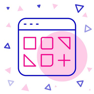 Beyaz arkaplanda farklı satır dosya simgesi izole edildi. Renkli taslak konsepti. Vektör