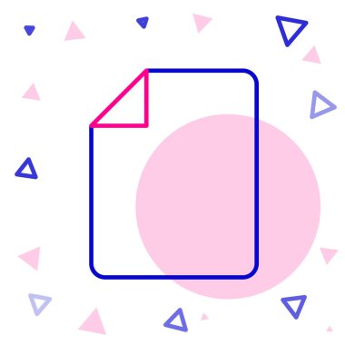 Satır Dosya simgesi beyaz arkaplanda izole edildi. Kontrol listesi simgesi. İş konsepti. Renkli taslak konsepti. Vektör