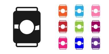 Siyah Bira simgesi beyaz arkaplanda izole edilebilir. Simgeleri renklendirin. Vektör