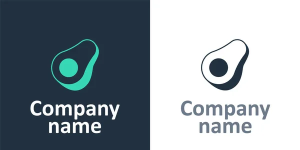 Logotype icône de fruit avocat isolé sur fond blanc. Modèle de conception de logo élément. Vecteur — Image vectorielle