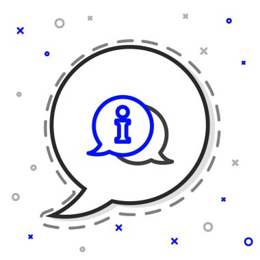 Satır Bilgisi simgesi beyaz arkaplanda izole edildi. Renkli taslak konsepti. Vektör