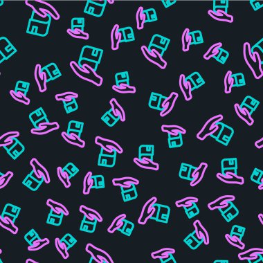 Satır Defteri bağış simgesi siyah arkaplanda izole edilmiş. Vektör