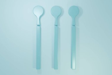 Blue Matches icon isolated on blue background. Minimalism concept. 3D render illustration.