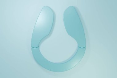 Blue Dildo vibrator for sex games icon isolated on blue background. Sex toy for adult. Vaginal exercise machines for intimate. Minimalism concept. 3D render illustration.
