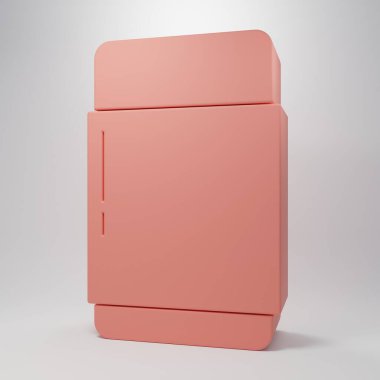 Pink Eraser or rubber icon isolated on pink background. Minimalism concept. 3D render illustration.